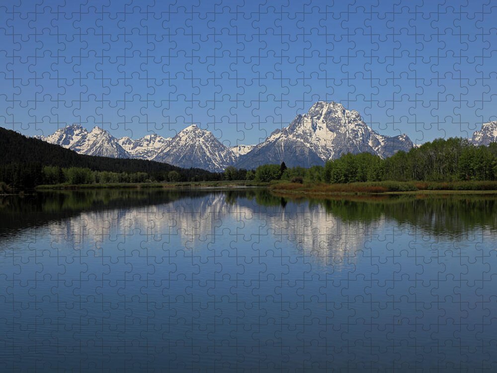 Oxbow Bend Jigsaw Puzzle featuring the photograph Grand Teton - Oxbow Bend - Snake River 2 by Richard Krebs
