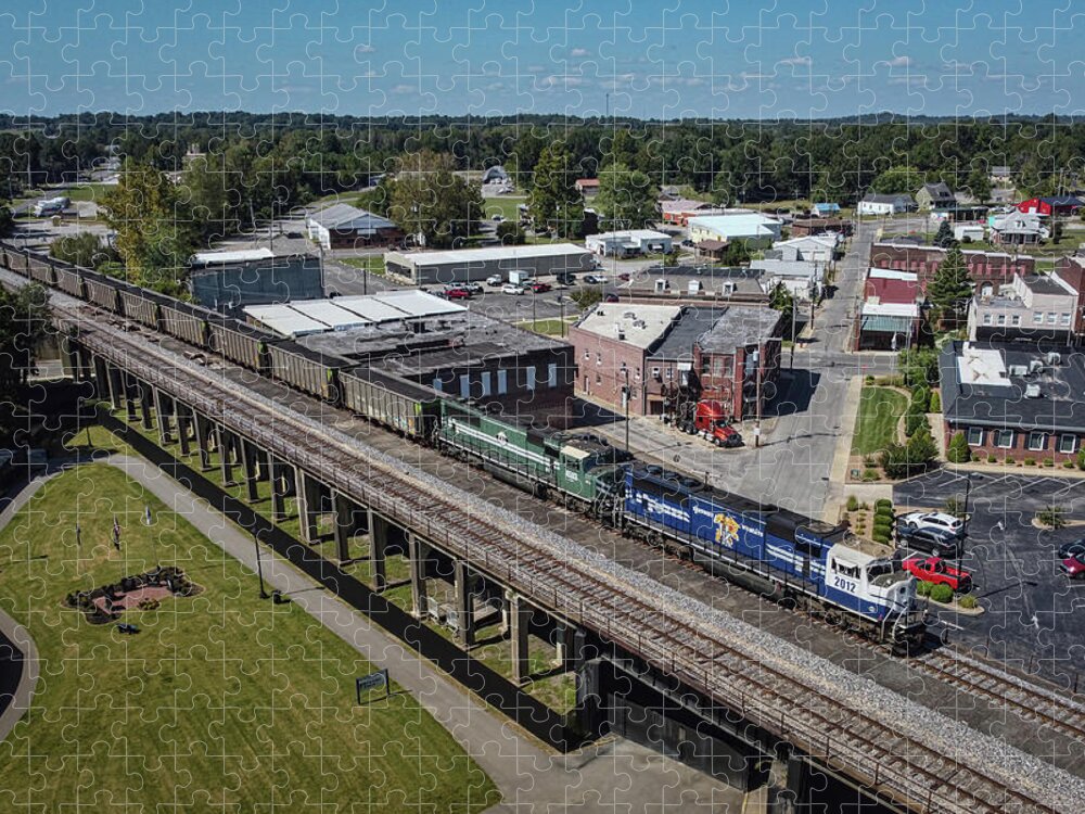 Railroad Jigsaw Puzzle featuring the photograph Paducah And Louisville Railway University Of Kentucky Locomotive 2012 by Jim Pearson