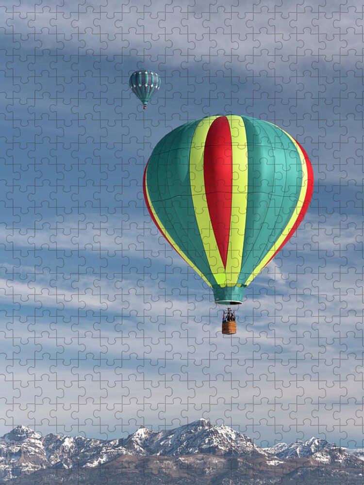 Hot Air Balloons Jigsaw Puzzle featuring the photograph Pagosa Springs Balloon Fest-4 by Mark Langford