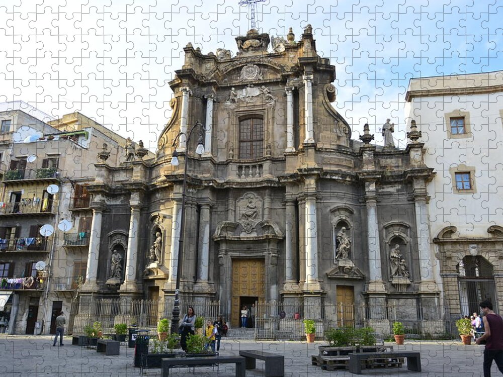 Palermo Jigsaw Puzzle featuring the photograph Palermo, Sicily by Regina Muscarella