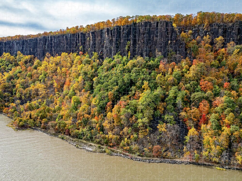 Autumn Jigsaw Puzzle featuring the photograph Palisade Cliffs in Autumn 2 by Kevin Suttlehan