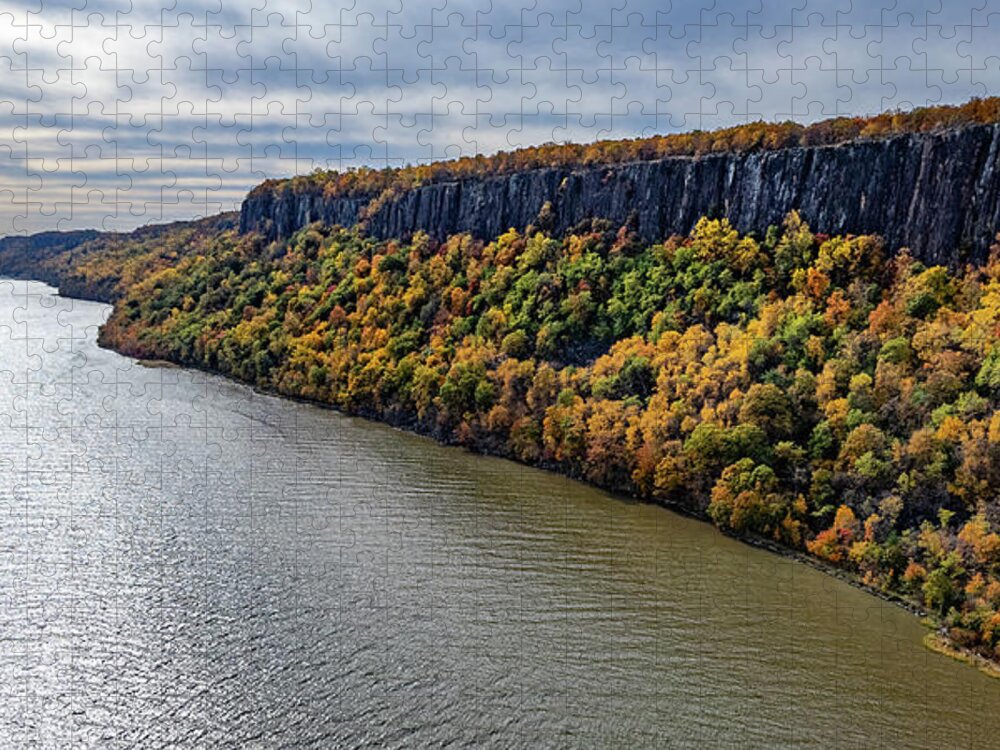Autumn Jigsaw Puzzle featuring the photograph Palisade Cliffs in Autumn by Kevin Suttlehan