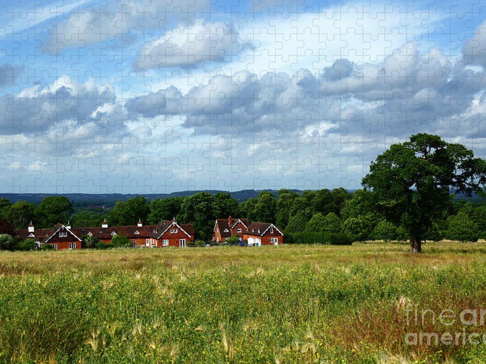 English Countryside Jigsaw Puzzle featuring the photograph Panorama of the former Somerhill Estate Kent England by James Brunker