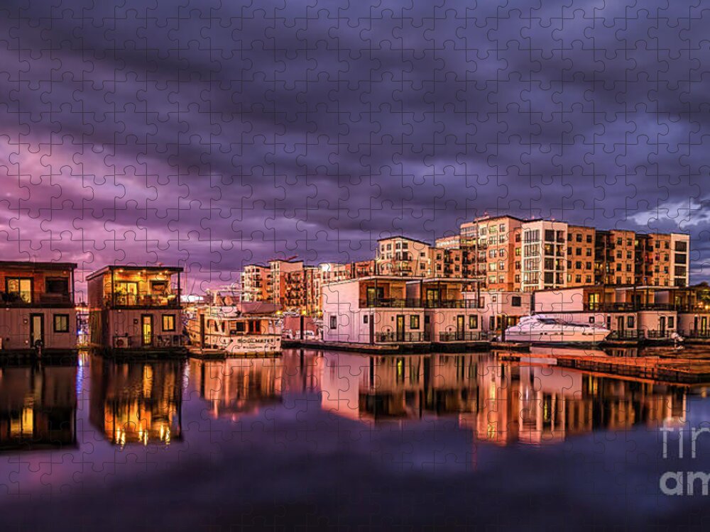 Port City Jigsaw Puzzle featuring the photograph Panoramic View of Port City Marina by Shelia Hunt