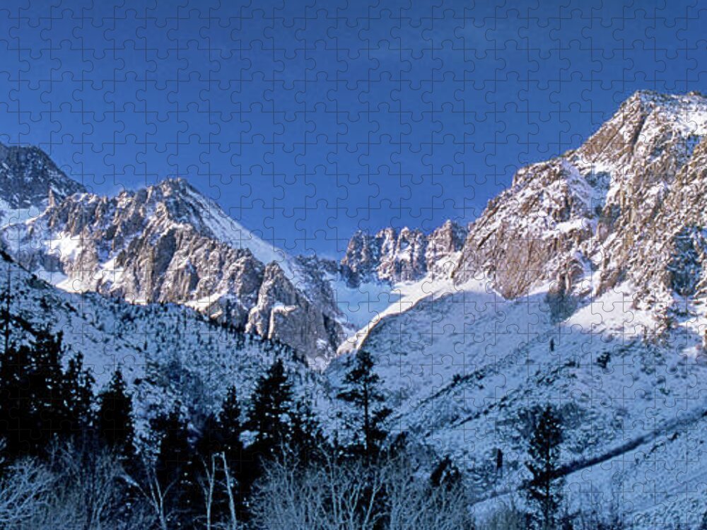 Dave Welling Jigsaw Puzzle featuring the photograph Panoramic Winter Middle Palisades Glacier Eastern Sierra by Dave Welling