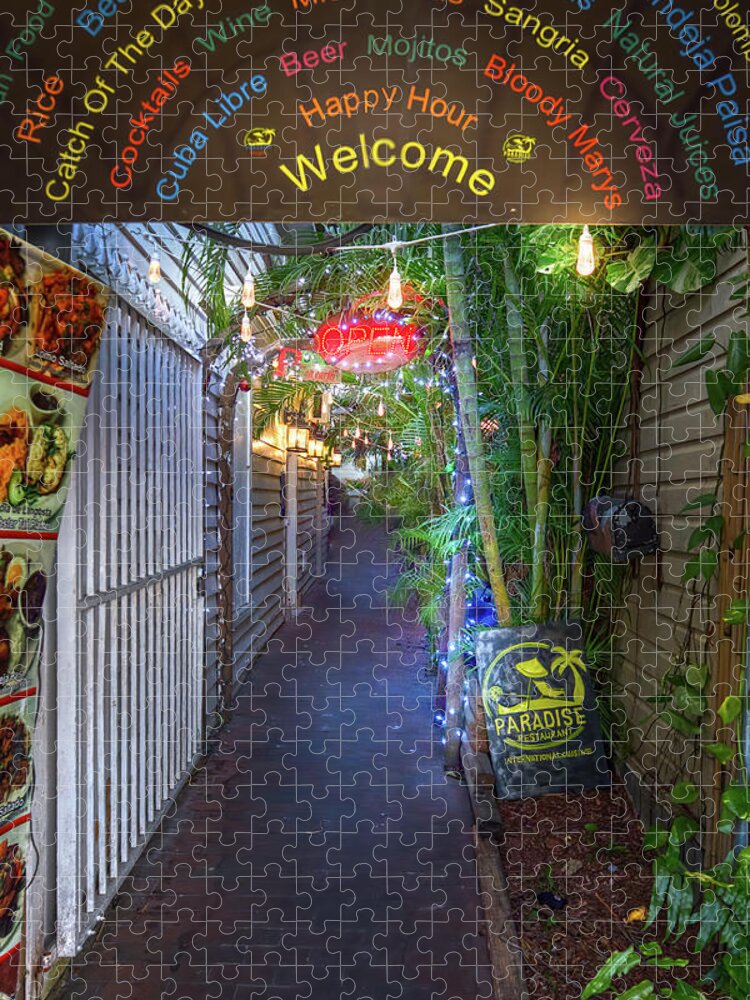 Key West Jigsaw Puzzle featuring the photograph Paradise Restaurant Key West by Mark Andrew Thomas