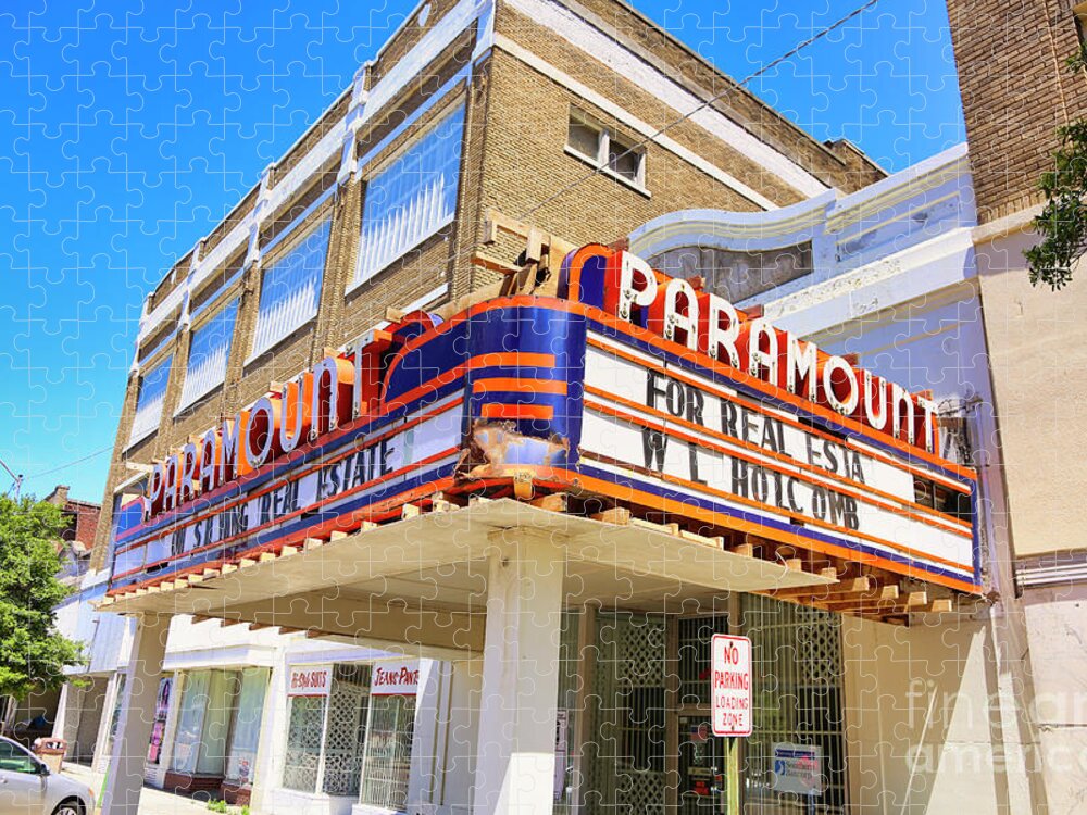 Blues Trail Jigsaw Puzzle featuring the photograph Paramount Theater Clarksdale MI by Chuck Kuhn