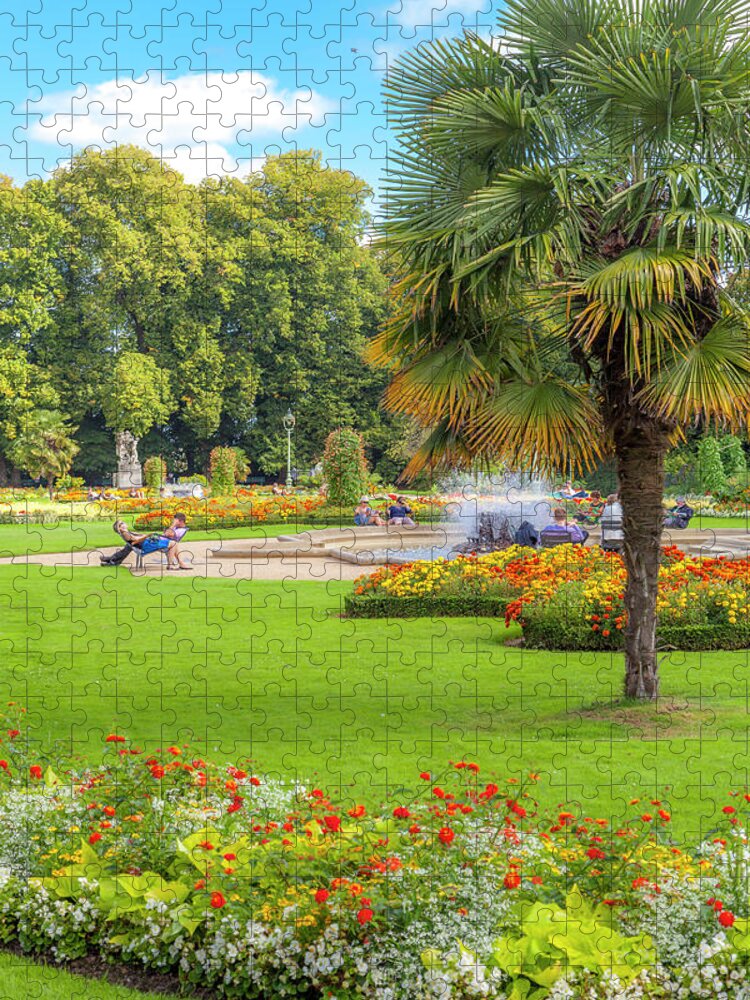 France Jigsaw Puzzle featuring the photograph Parc du Thabor by W Chris Fooshee