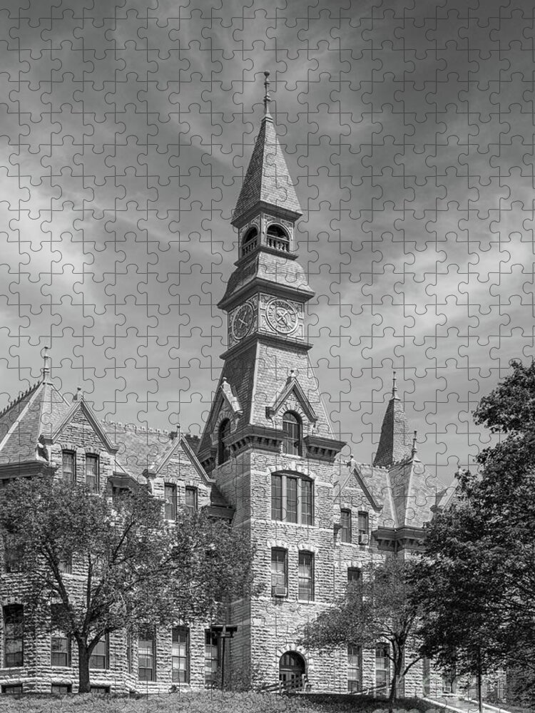 Park University Jigsaw Puzzle featuring the photograph Park University MacKay Hall Vertical by University Icons