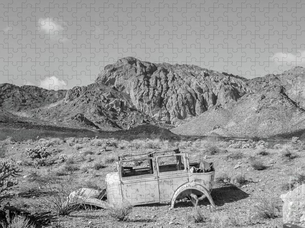 Southwest Jigsaw Puzzle featuring the photograph Parked out West by Darrell Foster