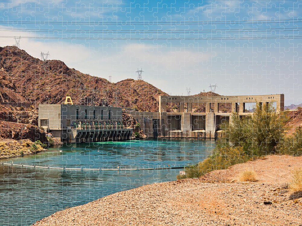 Parker Dam Jigsaw Puzzle featuring the photograph Parker Dam on Havasu Lake, Arizona by Tatiana Travelways