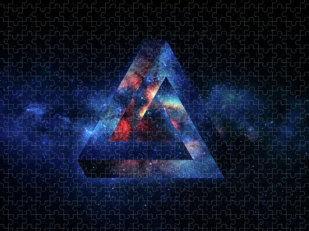 Stellar Jigsaw Puzzle featuring the photograph Penrose Triangle Outer Space by Pelo Blanco Photo