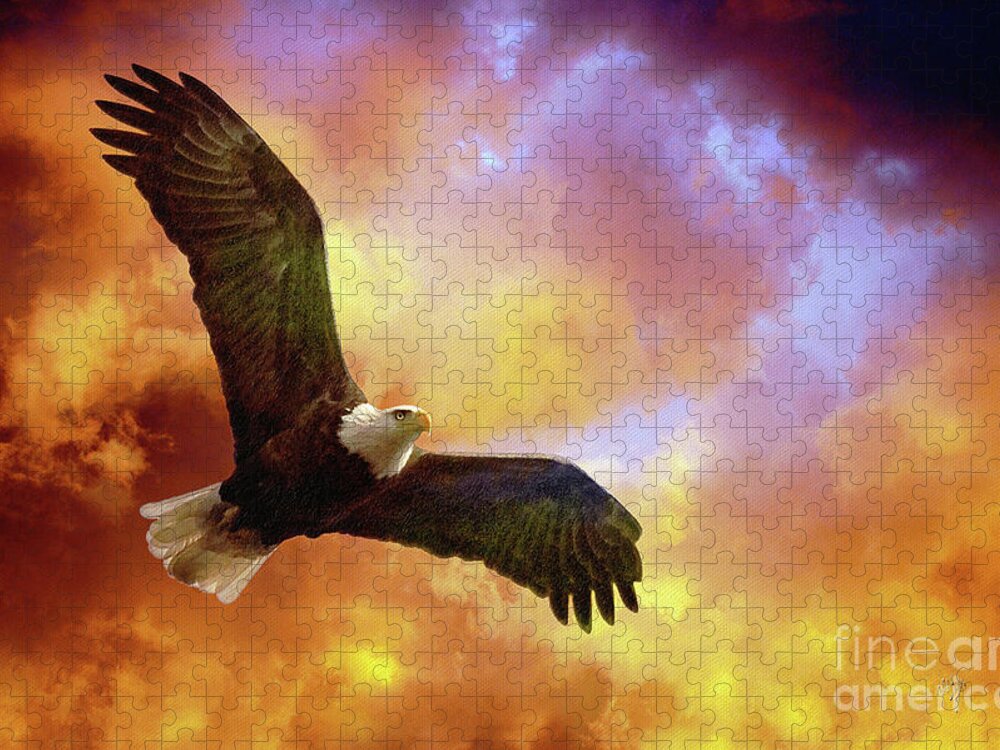 Eagle Jigsaw Puzzle featuring the photograph Perseverance by Lois Bryan
