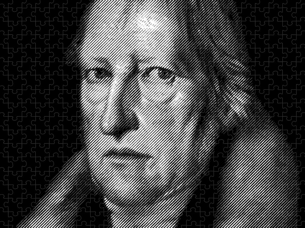 Hegel Jigsaw Puzzle featuring the digital art philosopher Hegel, portrait by Cu Biz