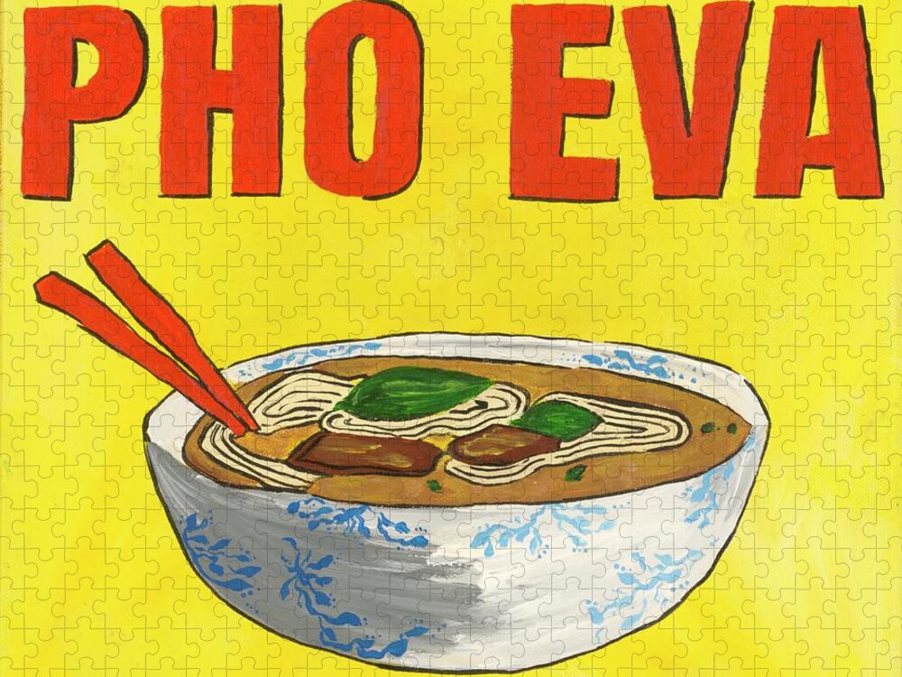 Pho Jigsaw Puzzle featuring the painting Pho Eva by Britt Miller