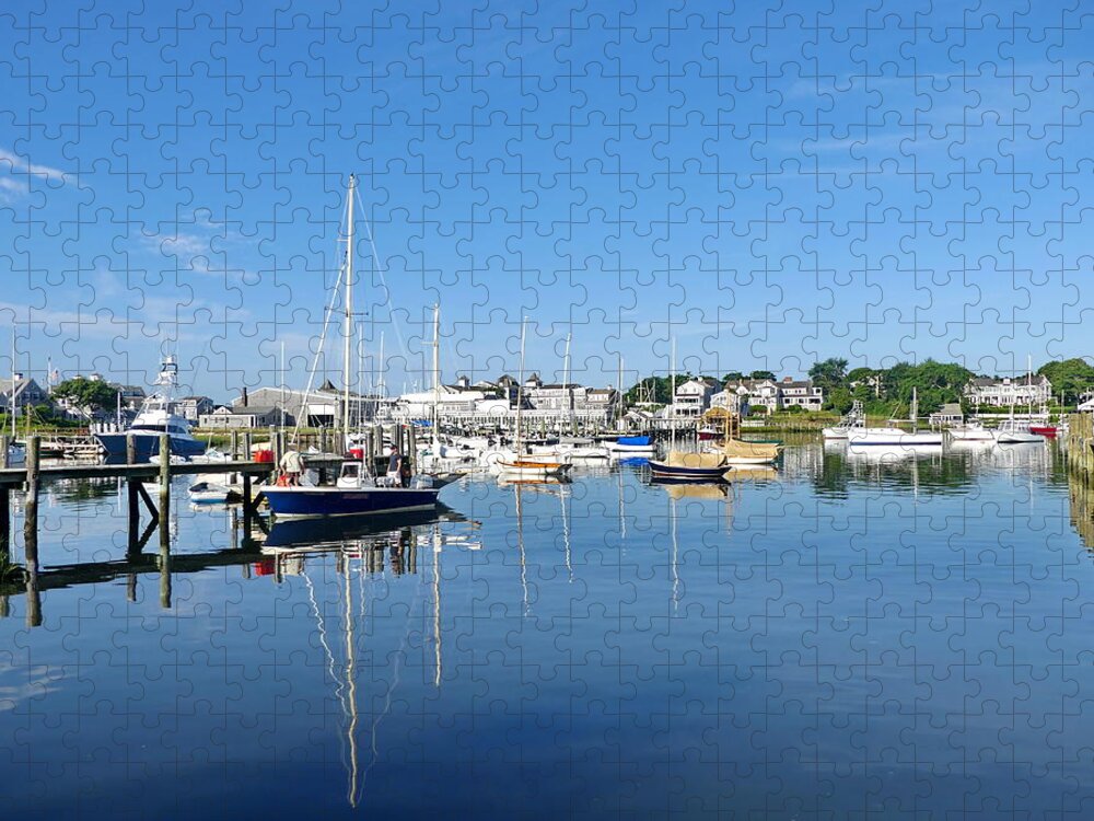 Wychmere Harbor Jigsaw Puzzle featuring the photograph Picturesque Wychmere Harbor by Lyuba Filatova
