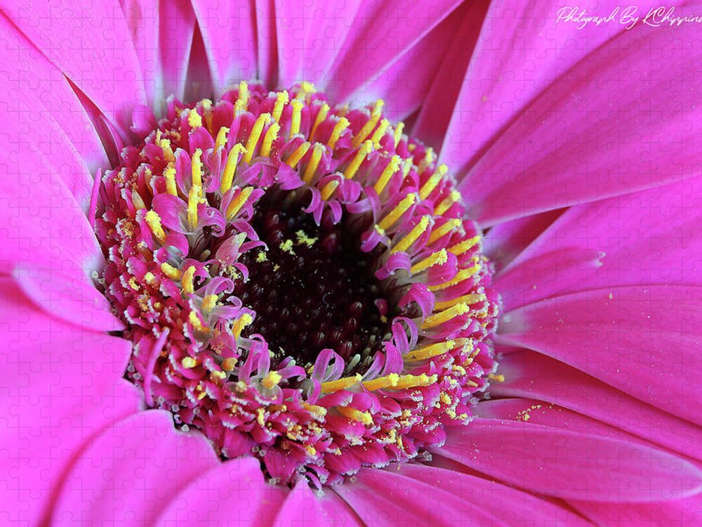 Flowers Jigsaw Puzzle featuring the digital art Pink 59 by Kevin Chippindall