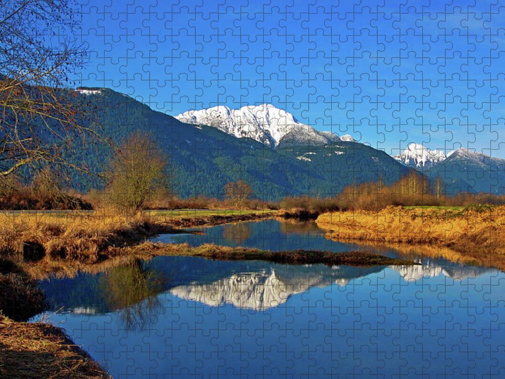 Alex Lyubar Jigsaw Puzzle featuring the photograph Pitt Lake Valley provincial park by Alex Lyubar