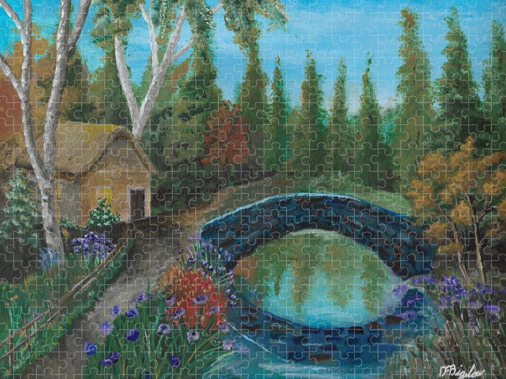 Woods Jigsaw Puzzle featuring the painting Place in the woods by David Bigelow