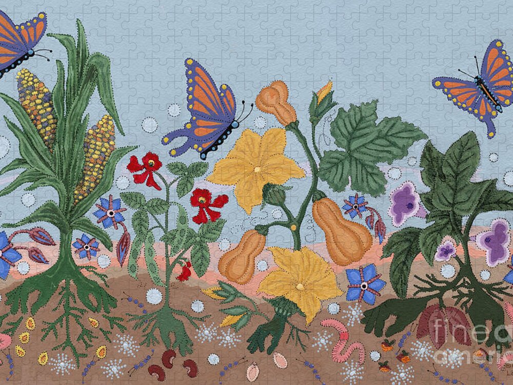 Food Jigsaw Puzzle featuring the painting Plant a Seed for Tomorrow by Chholing Taha