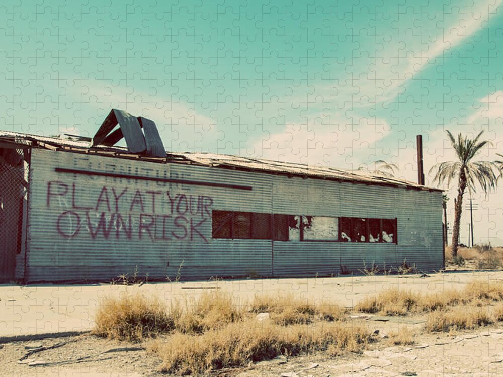 Bombay Beach Jigsaw Puzzle featuring the photograph Play At Your Own Risk by Carmen Kern