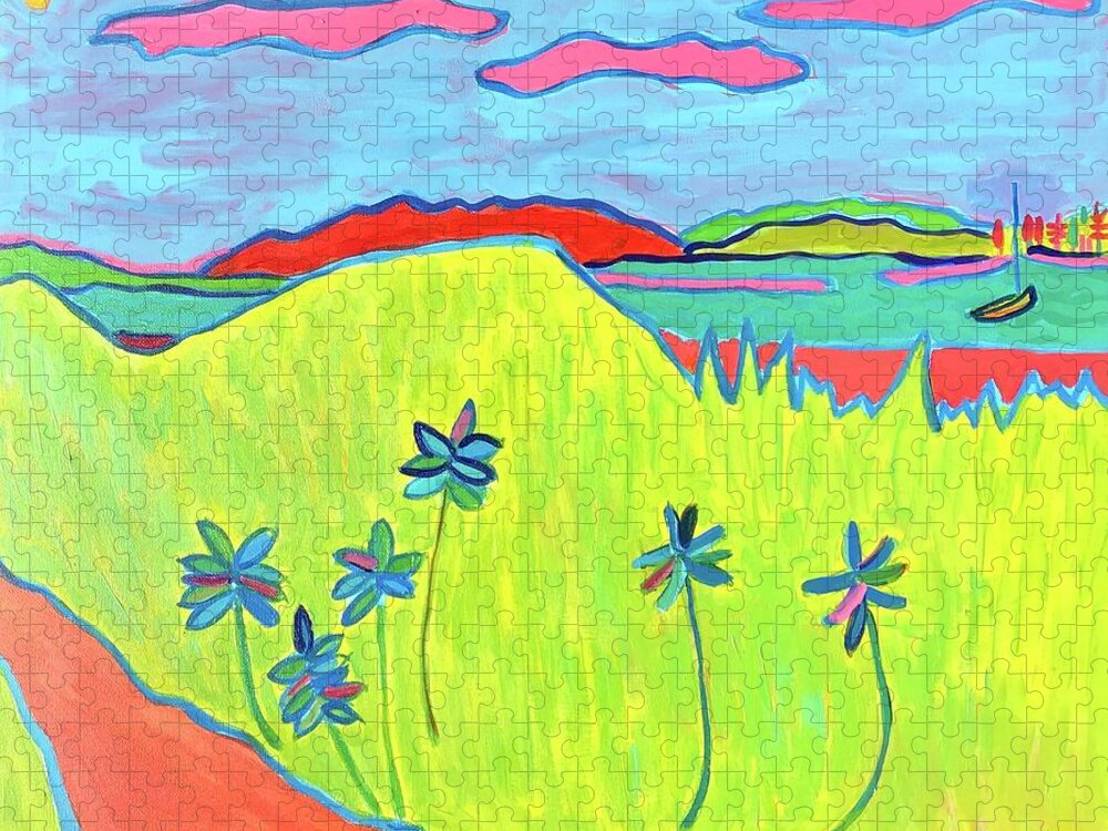 Plum Island Jigsaw Puzzle featuring the painting Plum Island by Debra Bretton Robinson