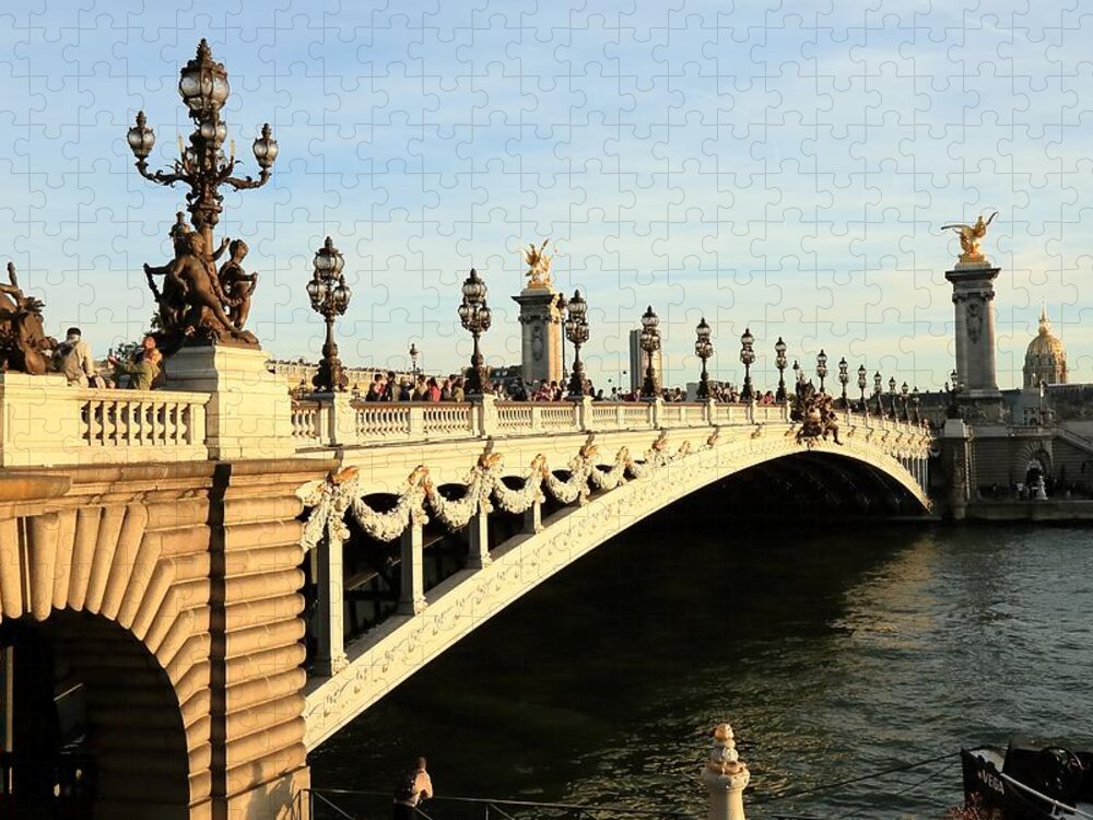 Pont Alexandre Iii Jigsaw Puzzle featuring the photograph Pont Alexandre III by Mingming Jiang