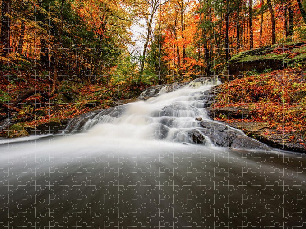 Gilford Jigsaw Puzzle featuring the photograph Poor Farm Falls by Robert Clifford