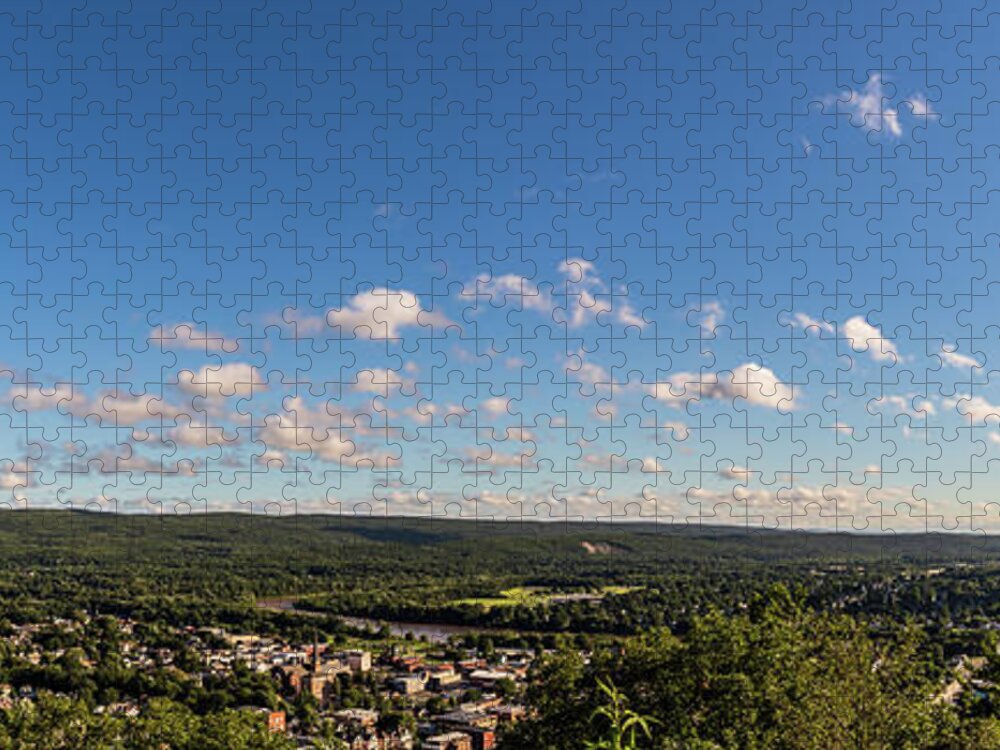 New York Jigsaw Puzzle featuring the photograph Port Jervis New York / Matamoras Pennsylvania Landscape Photography by Amelia Pearn