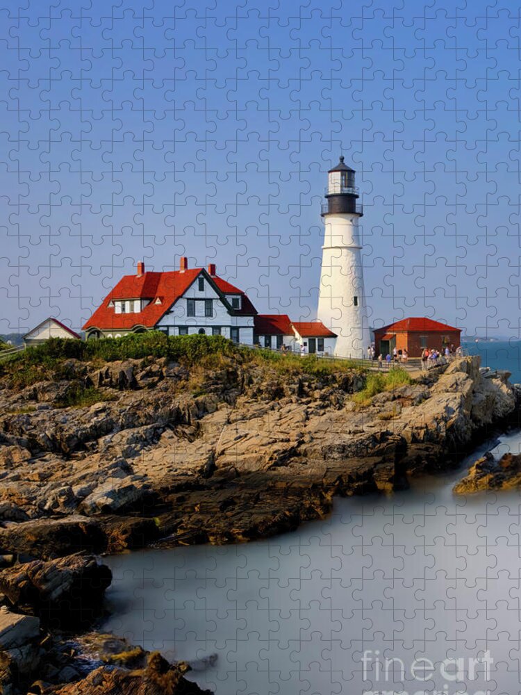 Lighthouse Jigsaw Puzzle featuring the photograph Portland Head Light in Maine by Shelia Hunt