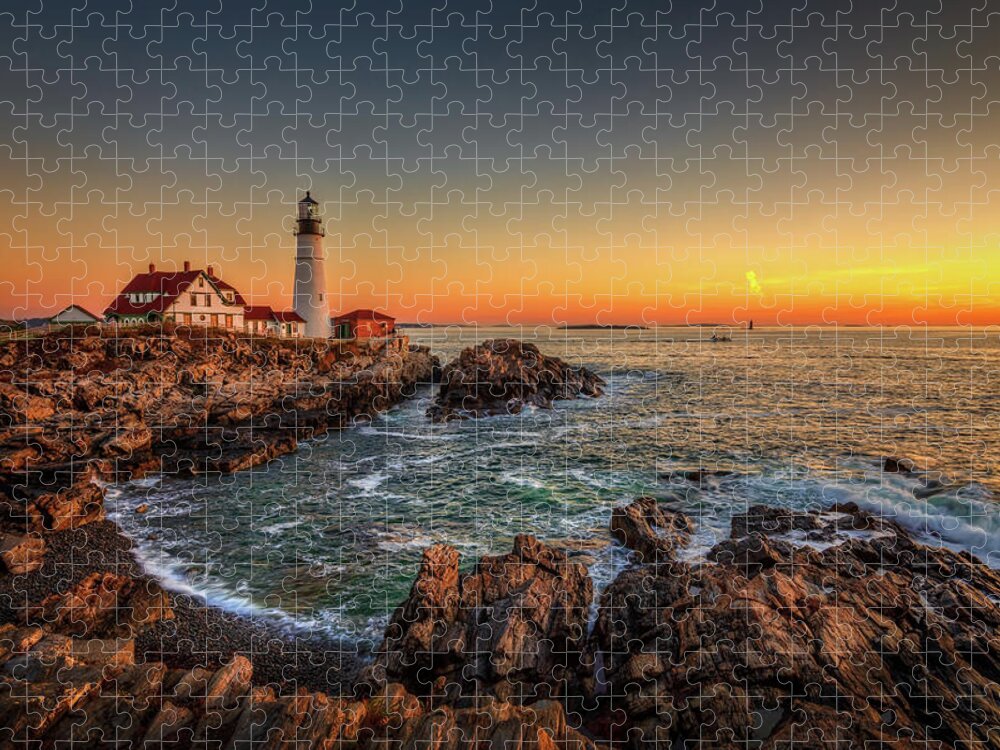 Lighthouse Jigsaw Puzzle featuring the photograph Portland Lighthouse 34a5211 by Greg Hartford
