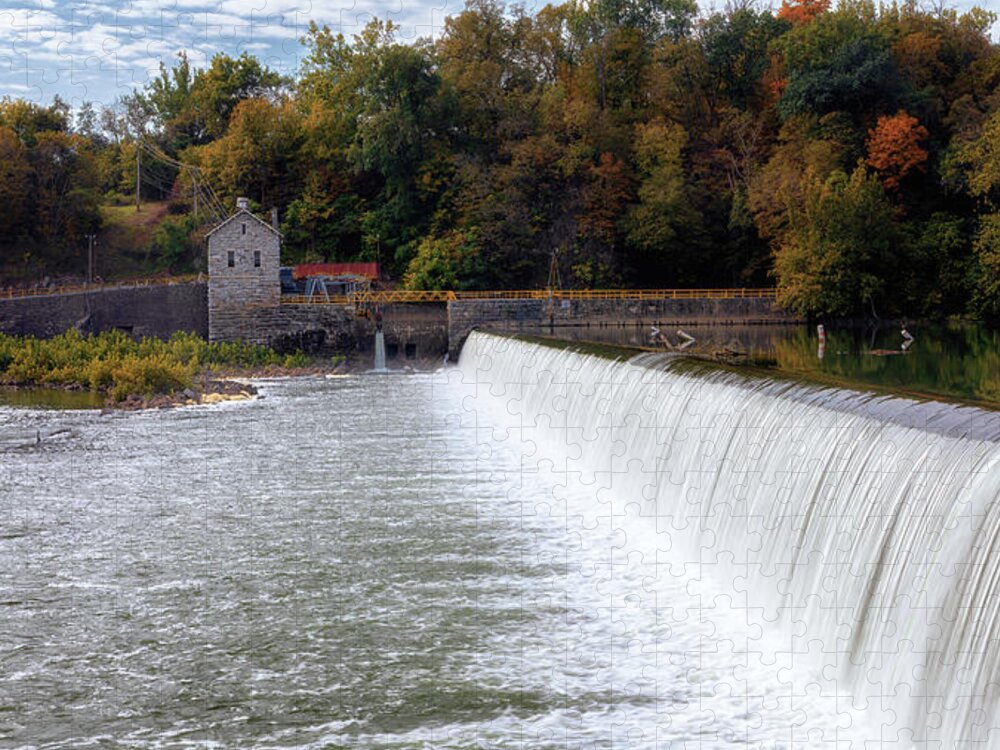 Dam 4 Jigsaw Puzzle featuring the photograph Potomac River Dam 4 by Susan Rissi Tregoning