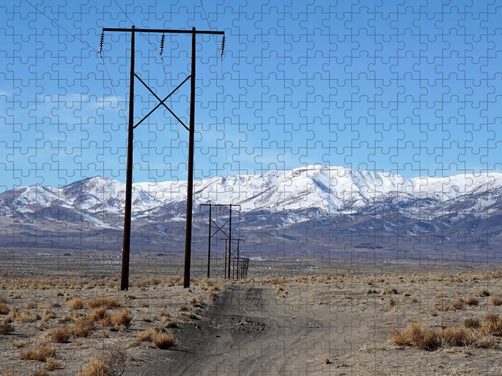 Hi Mountain Desert Jigsaw Puzzle featuring the photograph Power Lines by Brent Knippel