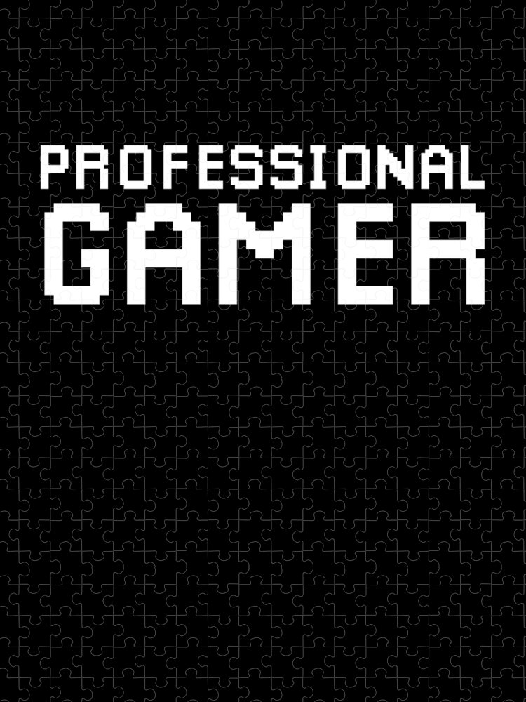 Funny Jigsaw Puzzle featuring the digital art Professional Gamer by Flippin Sweet Gear