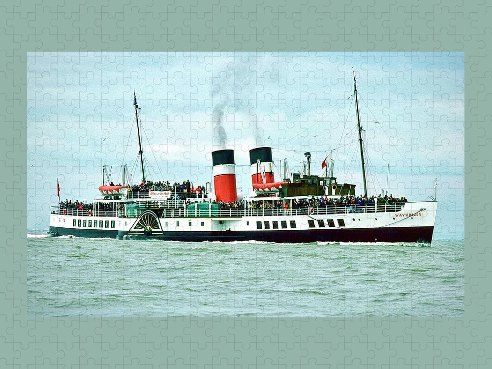 Ps Waverley Jigsaw Puzzle featuring the photograph PS Waverley Paddle Steamer 1977 by Gordon James