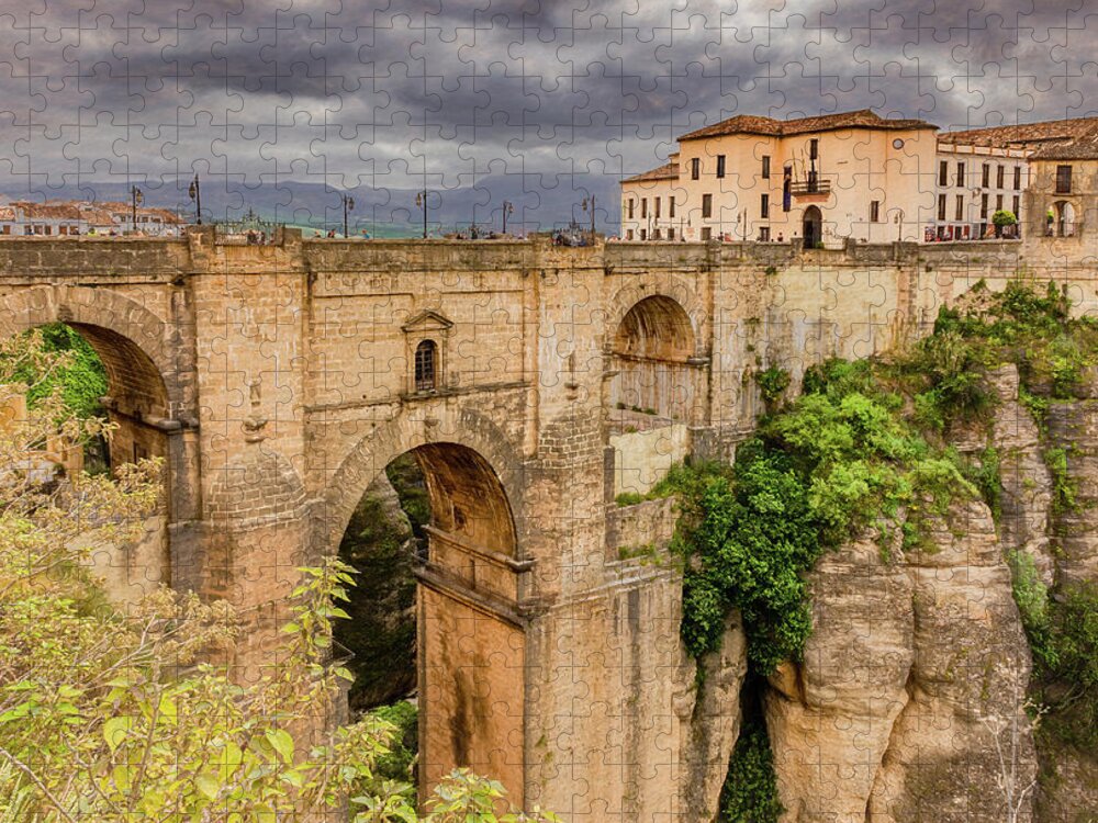 Puente Nuevo Jigsaw Puzzle featuring the photograph Puente Nuevo, Ronda Spain by Marcy Wielfaert