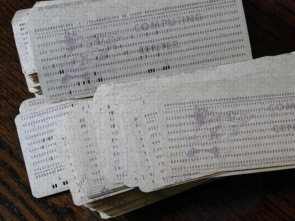 Punch Cards Jigsaw Puzzle featuring the photograph Punch Cards by John Moyer