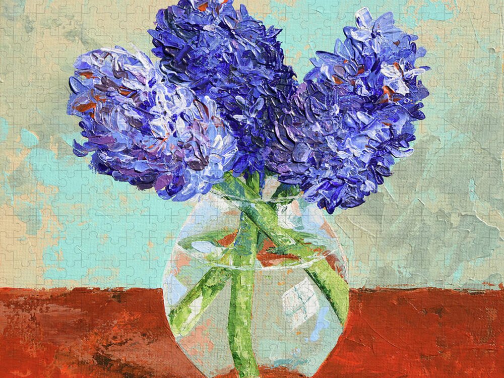 Purple Jigsaw Puzzle featuring the photograph Purple Hyacinths from the Garden by Cheryl McClure