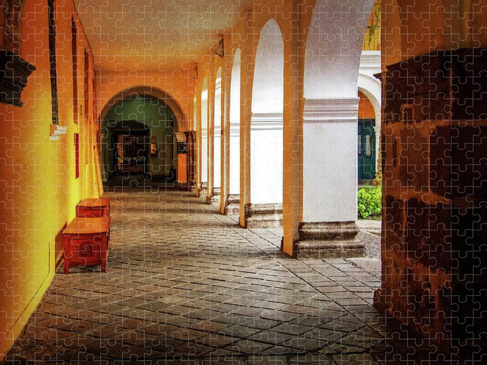 Photography Jigsaw Puzzle featuring the digital art Quito Walkway by Terry Davis