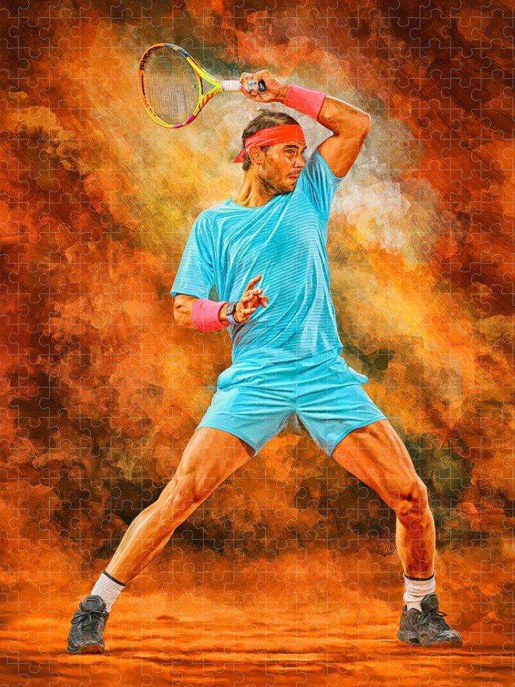 Rafael Nadal classic forehand. RG French Open 2020. digital artw