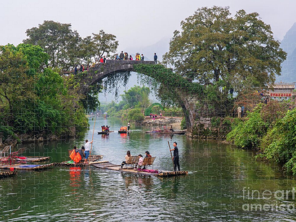 Rafts on the Li River Yangshuo China Jigsaw Puzzle