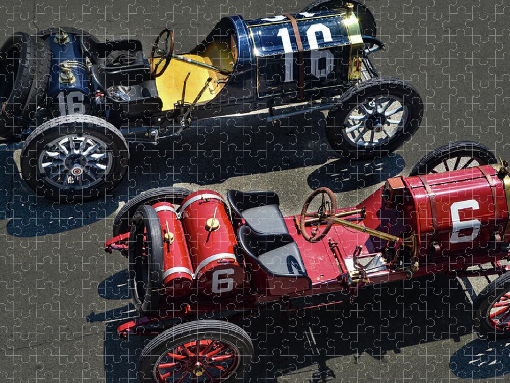 Indianapolis 500 Jigsaw Puzzle featuring the photograph Ragtime Racers at Indianapolis by Josh Williams