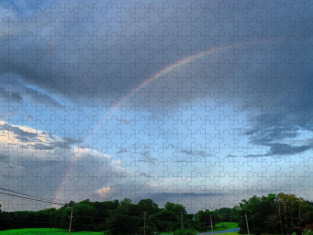Rainbow Jigsaw Puzzle featuring the photograph Rainbow after the Storm by Chris Montcalmo