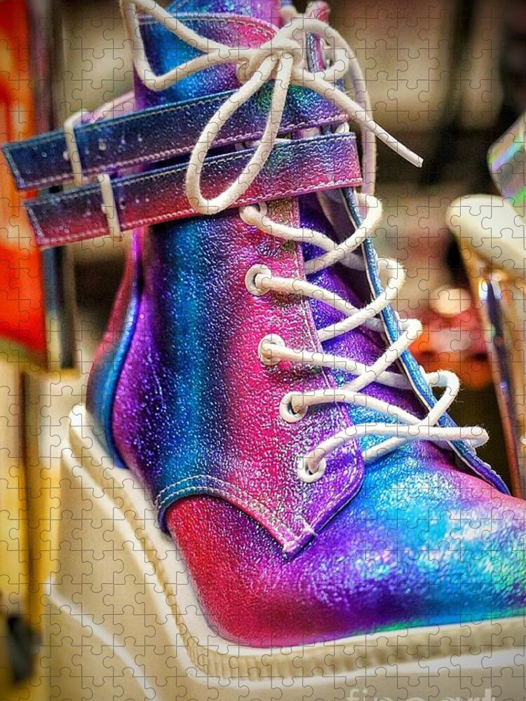 Rainbow high-heel sneaker Jigsaw Puzzle by Marie-Elaina Reichle HCA CPhT -  Pixels