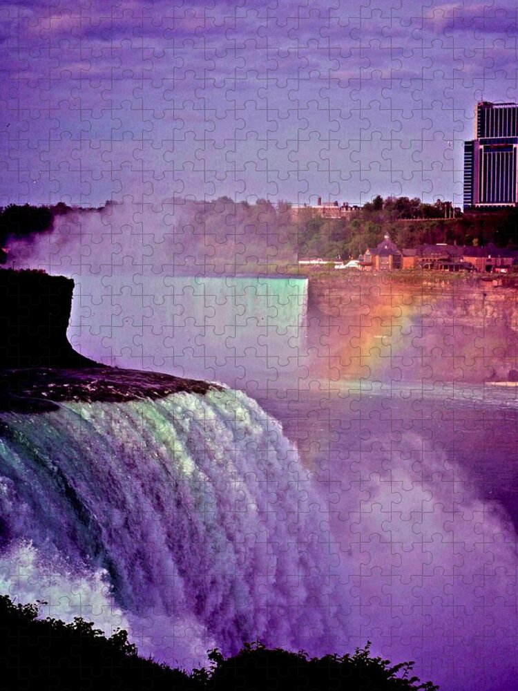 Rainbow Jigsaw Puzzle featuring the photograph Rainbow over the Niagara Falls by Bess Carter