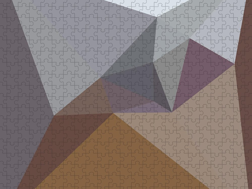 Art Jigsaw Puzzle featuring the digital art Rainy Day - Triangulation by Themayart