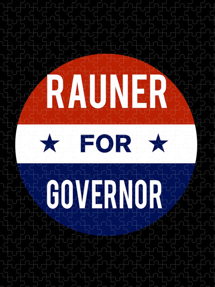 Election Jigsaw Puzzle featuring the digital art Rauner For Governor by Flippin Sweet Gear