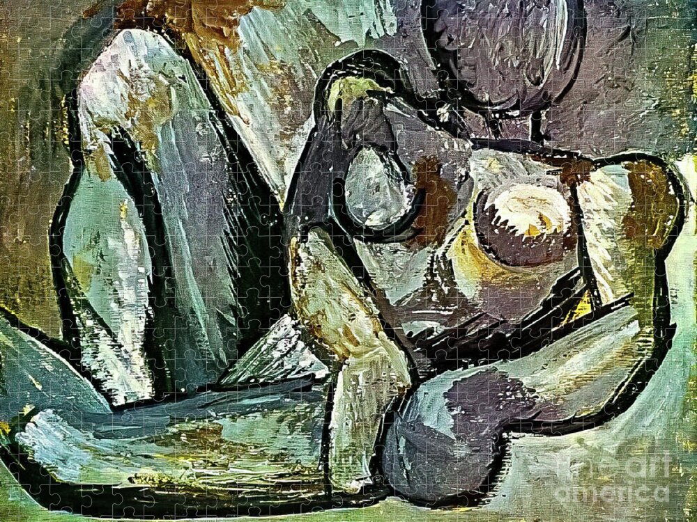 Reclining Nude by Pablo Picasso 1908 Jigsaw Puzzle by Pablo Picasso - Pixels