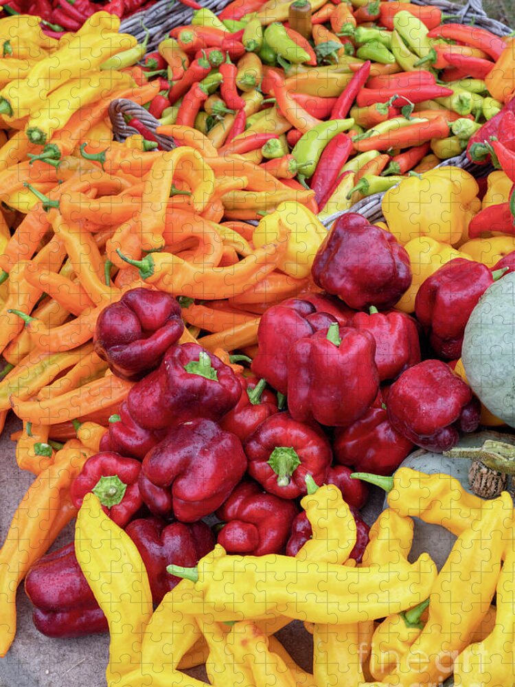 Pepper Jigsaw Puzzle featuring the photograph Red and Orange Peppers by Tim Gainey