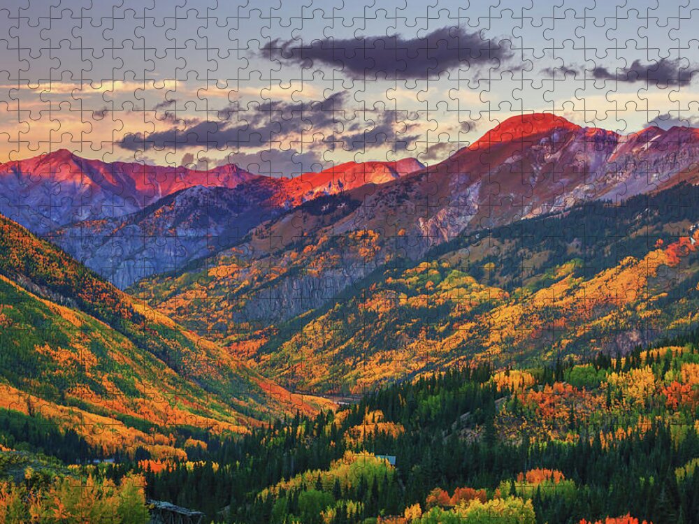 Colorado Jigsaw Puzzle featuring the photograph Red Mountain Pass Sunset by Darren White